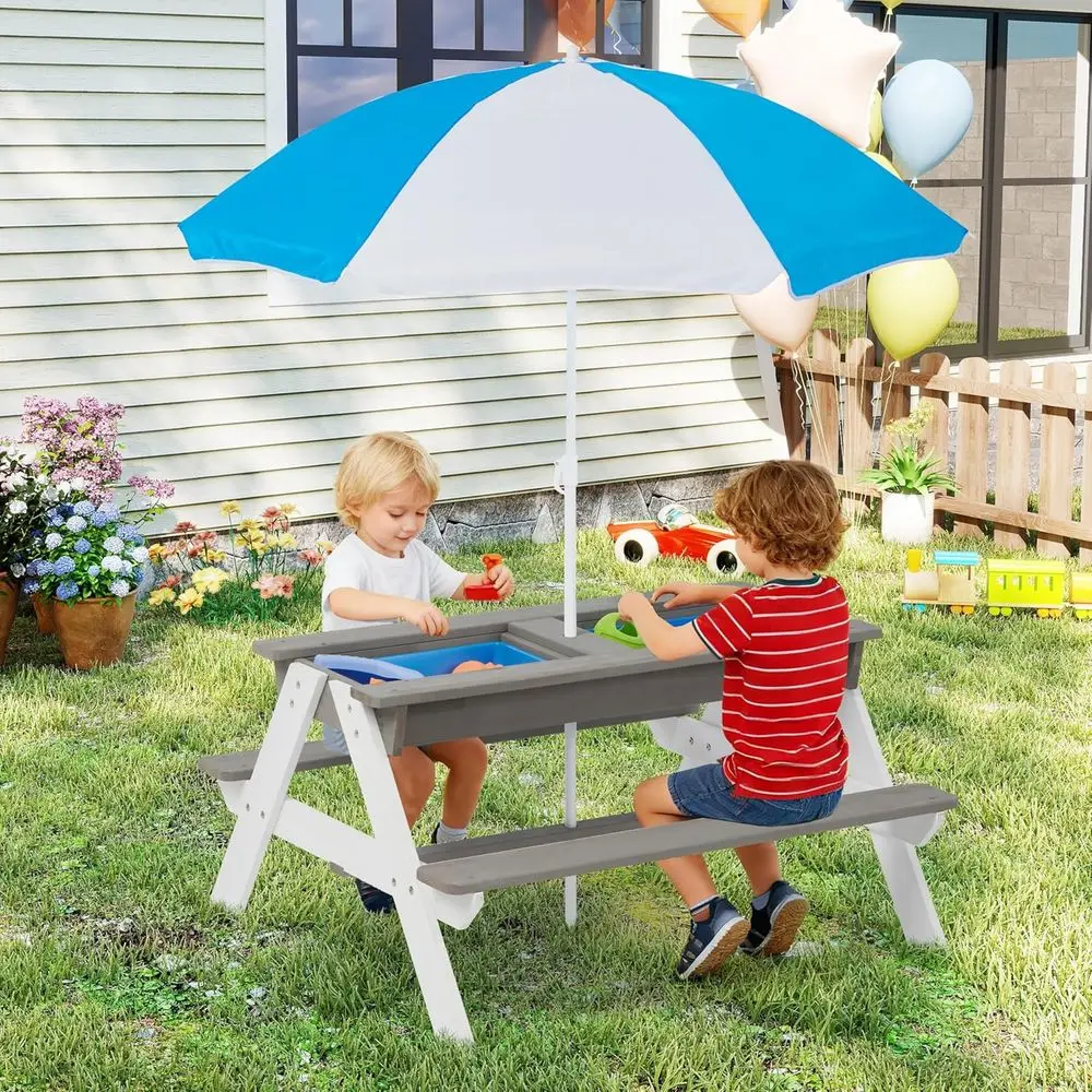 Çocuklar için 3'ü 1 Arada Ahşa - Kids Outdoor Play Table incelemesi ve fiyatı